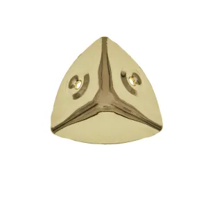 1 1/8" Shiny Brass, Trunk Corner, Steel, #L-1290-BP