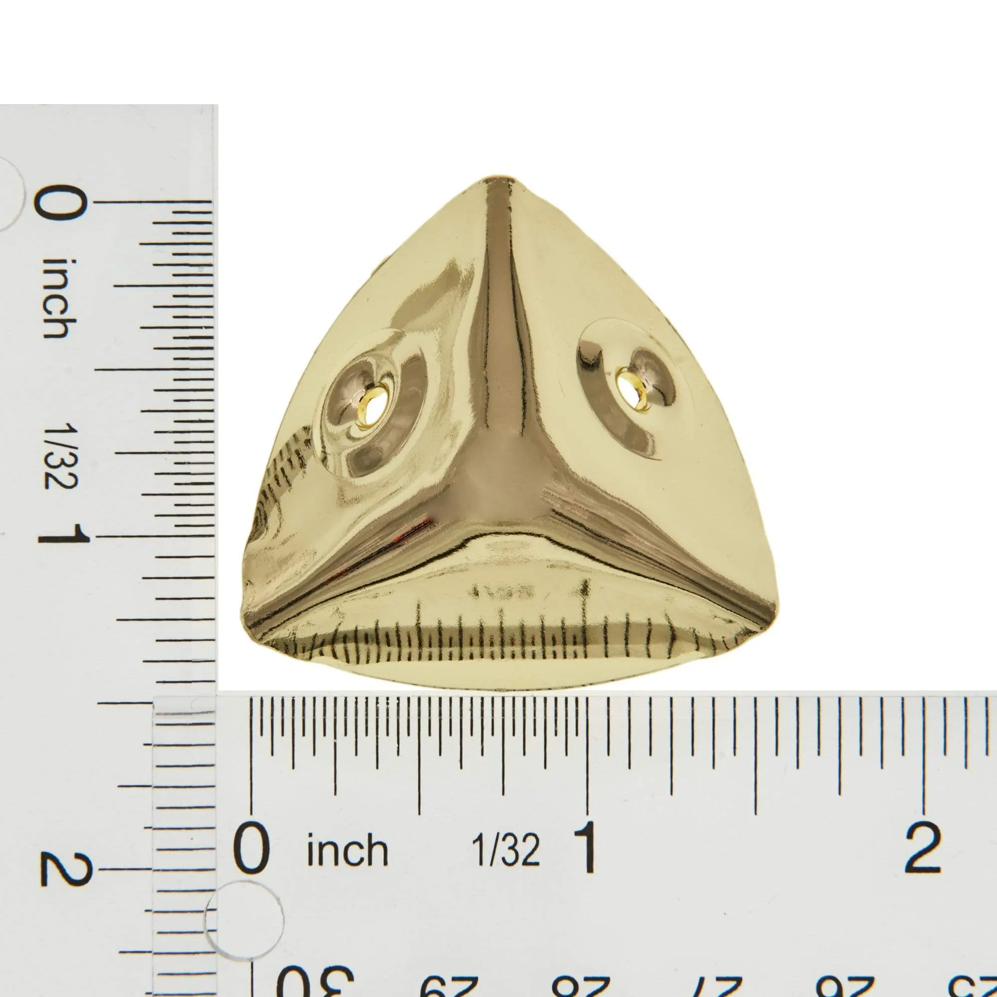 1 1/8" Shiny Brass, Trunk Corner, Steel, #L-1290-BP