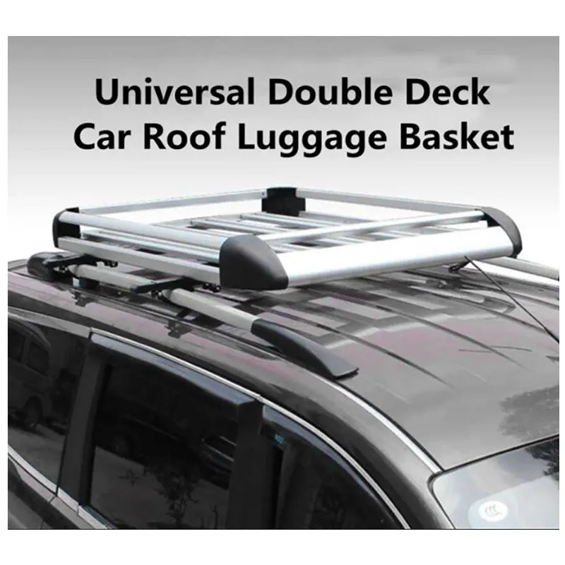 127 X 90Cm Lightweight Universal Suv Luggage Holder Roof Rack Jg127
