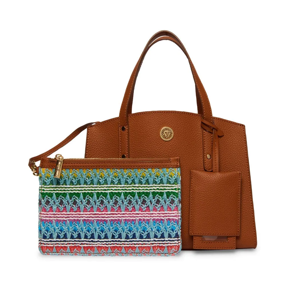 Anne Klein Bonded Curve Satchel Handbag