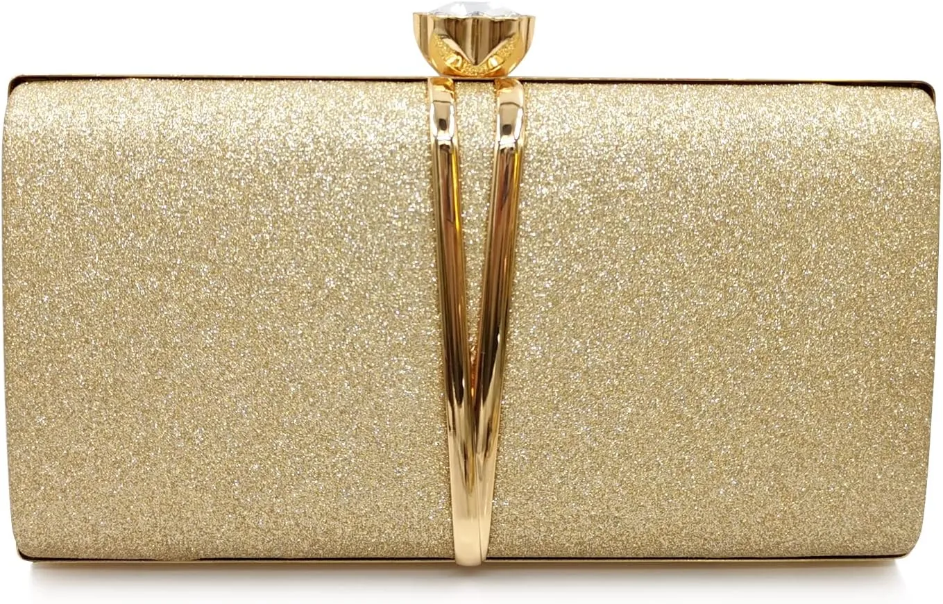 Aovtero Evening Bag Clutch Purses Women Wedding Party Bridal Handbag with Chain