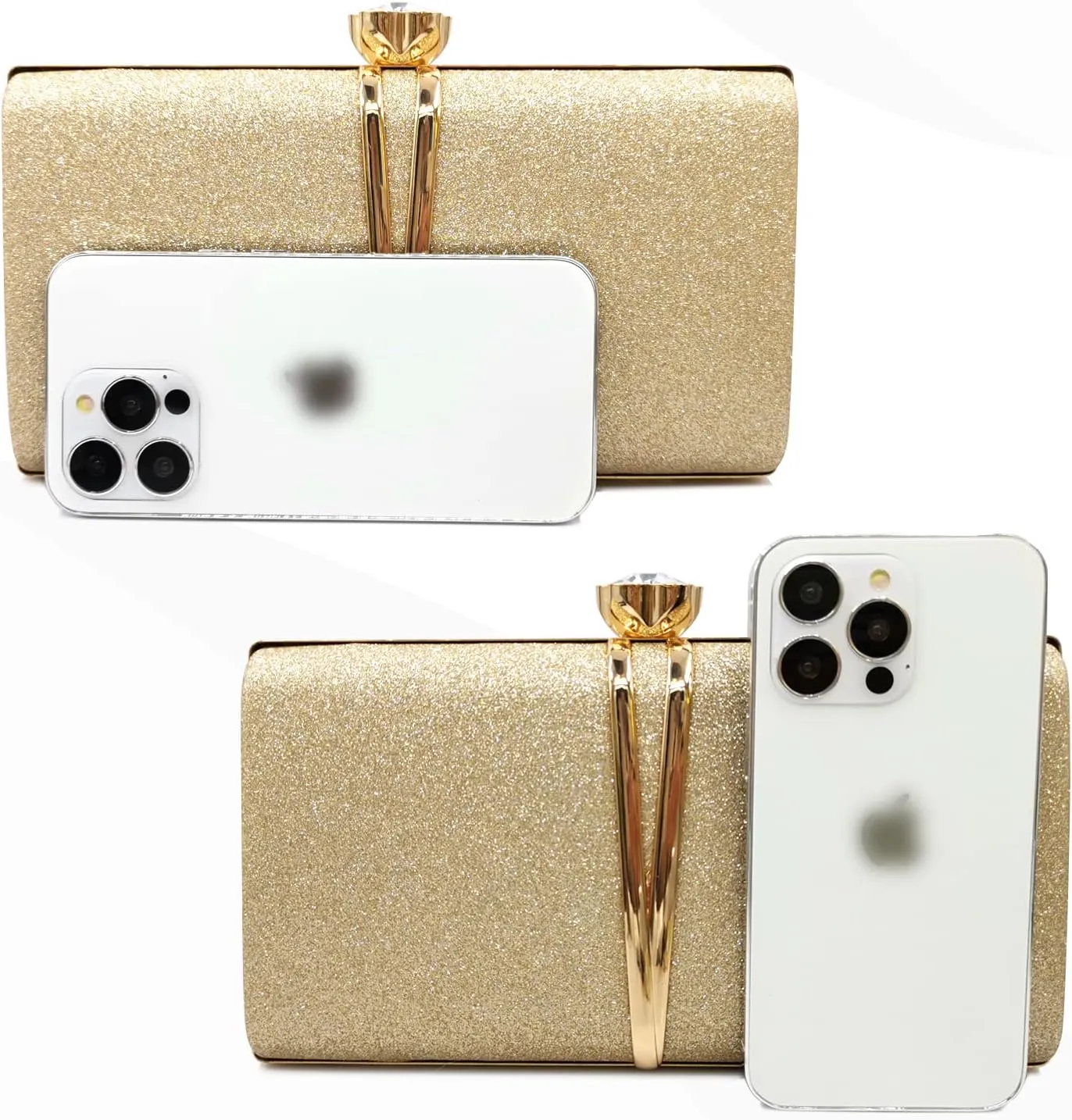 Aovtero Evening Bag Clutch Purses Women Wedding Party Bridal Handbag with Chain
