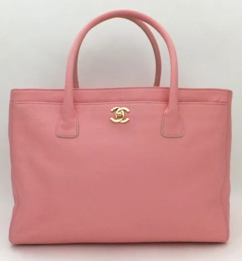Authentic Chanel Cerf Executive Pink Caviar Tote