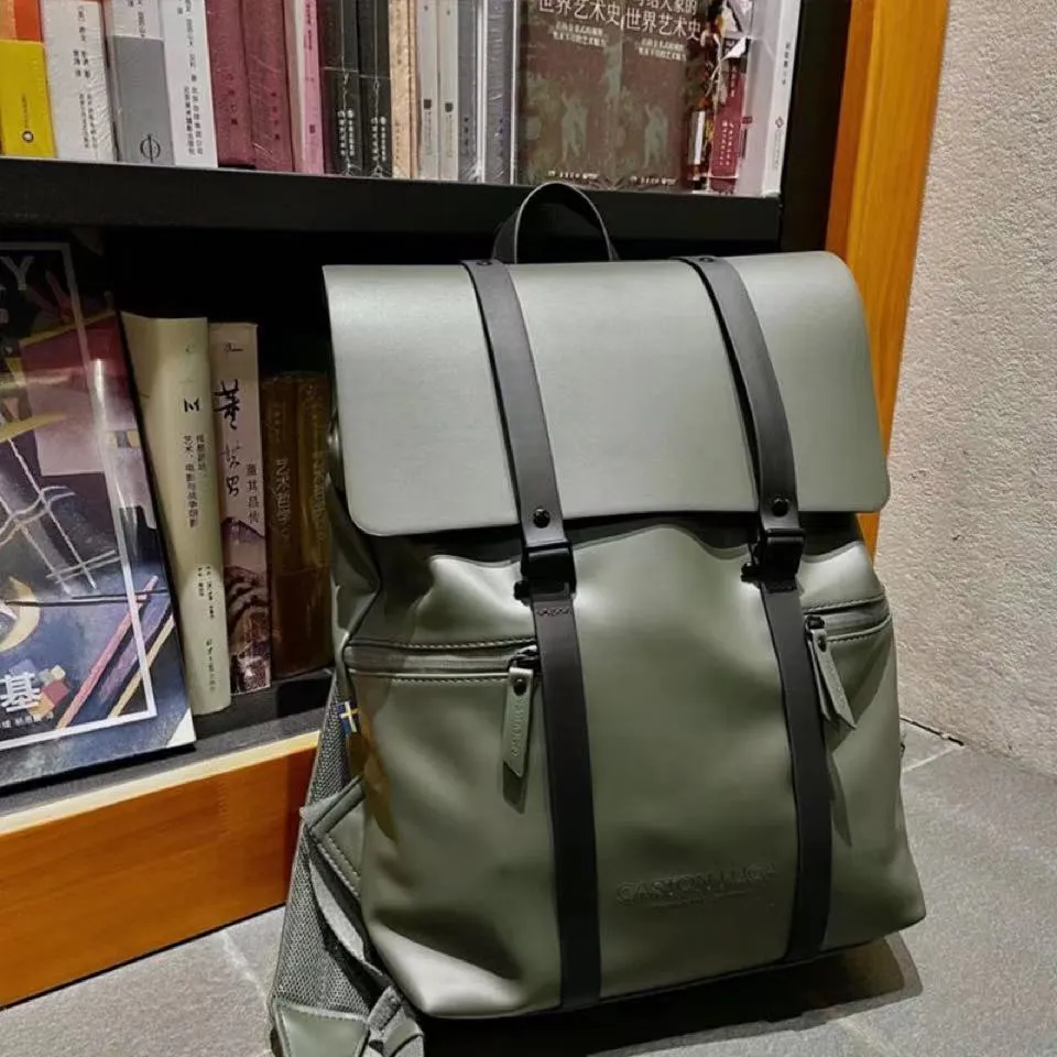 Backpack Leather Men's Fashion Brand College Students Bag Computer Travel  Women