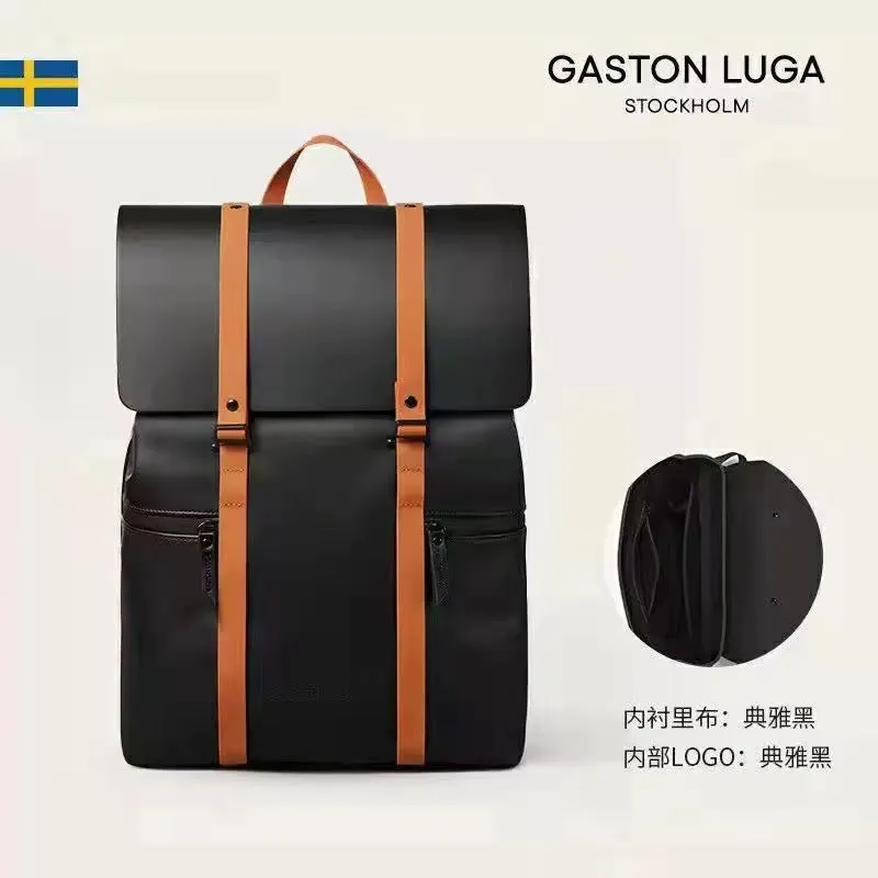 Backpack Leather Men's Fashion Brand College Students Bag Computer Travel  Women