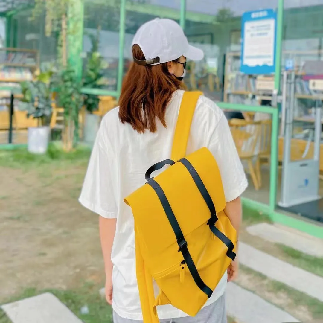 Backpack Leather Men's Fashion Brand College Students Bag Computer Travel  Women