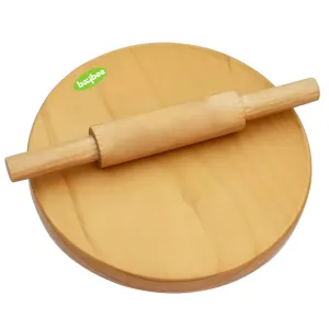 baybee wooden roti roller/rolling pin board for kids chapati maker for toddlers