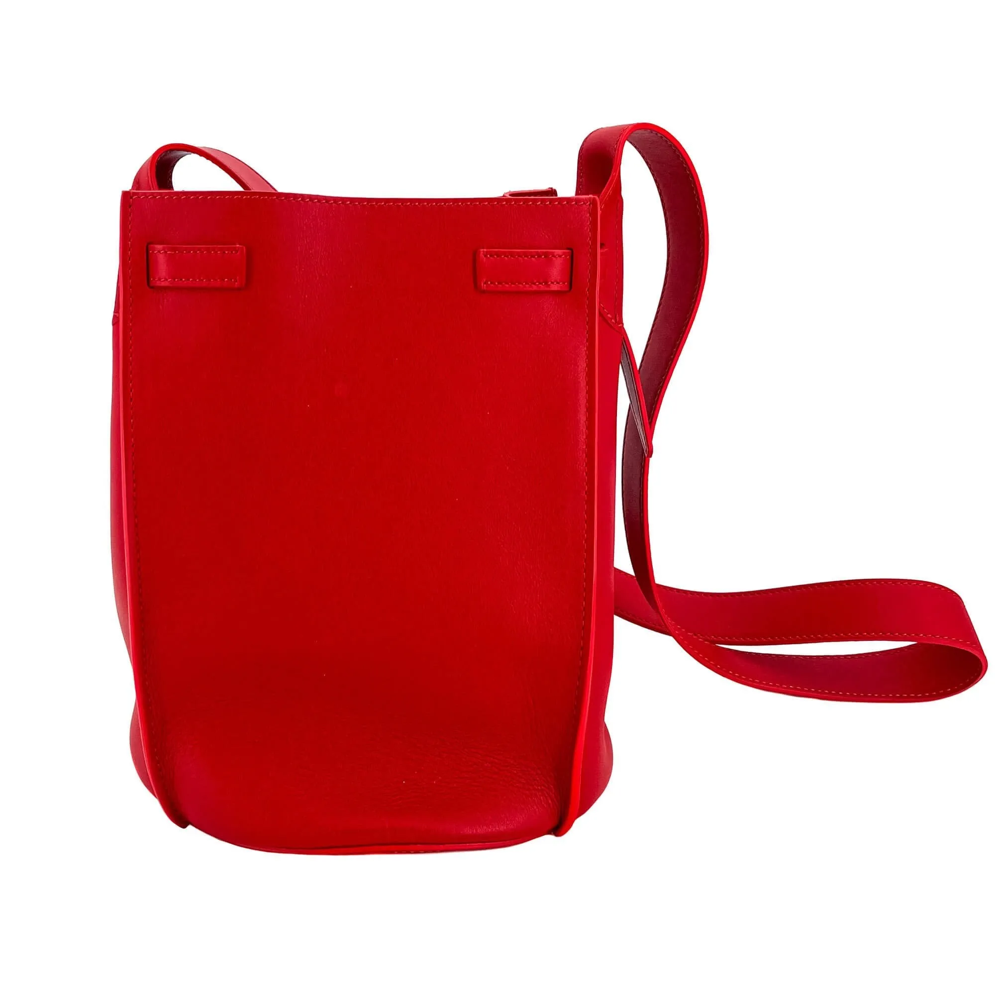 Big Bag Bucket Leather Red Bag