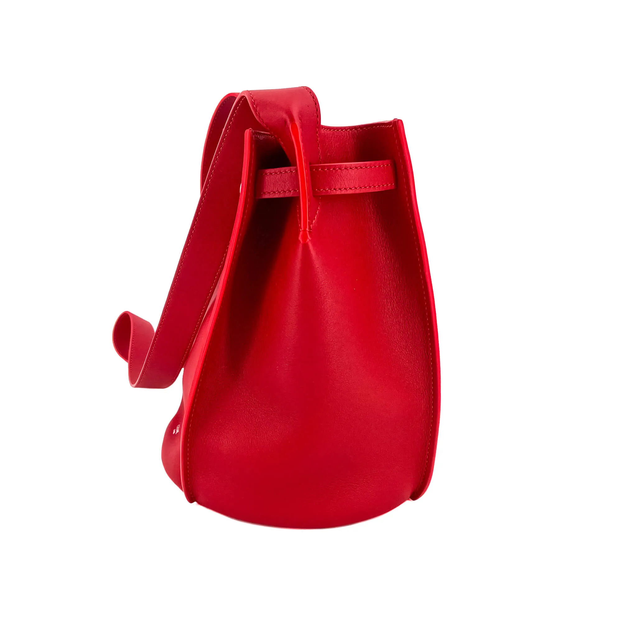 Big Bag Bucket Leather Red Bag