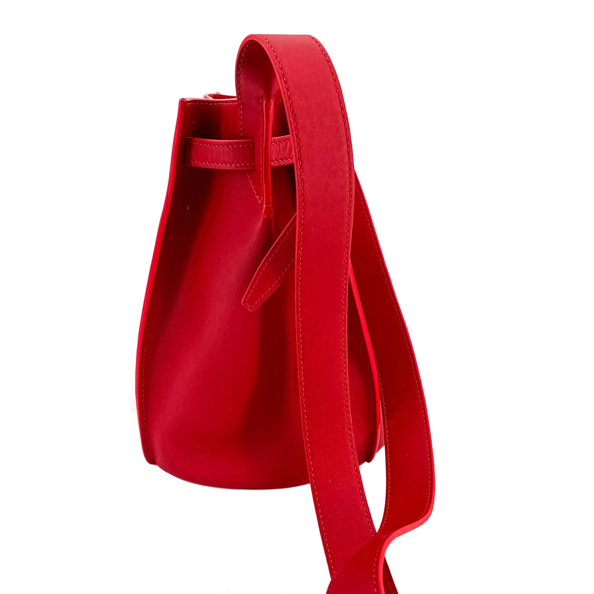 Big Bag Bucket Leather Red Bag
