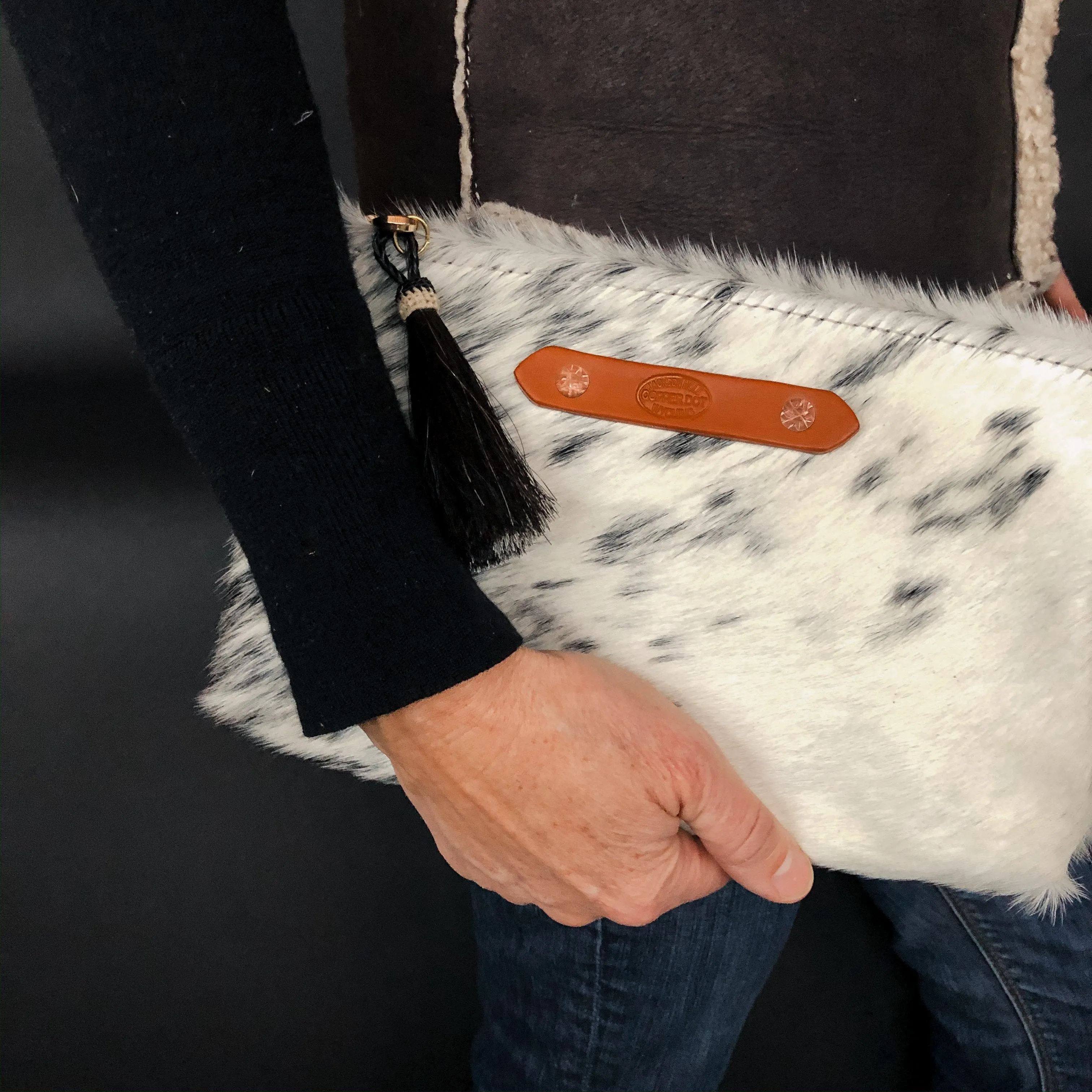Black Chap Zippy Clutch