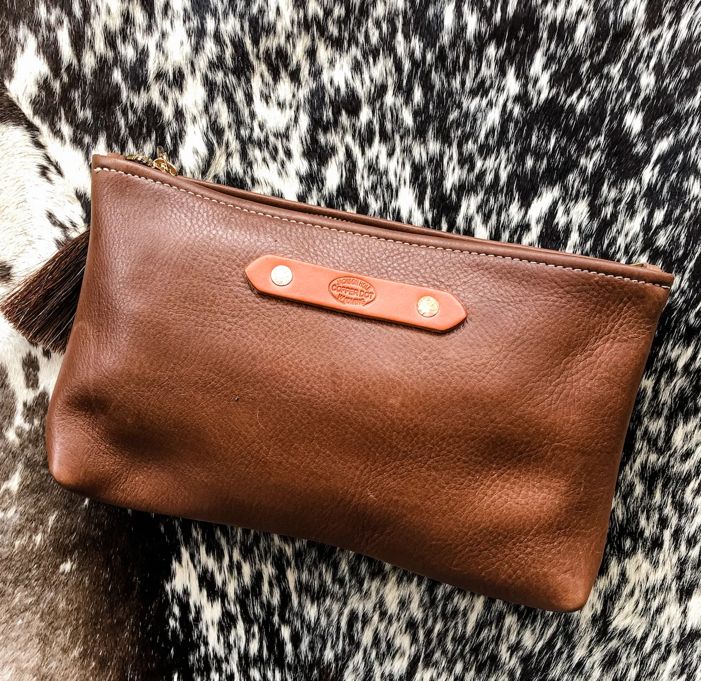Black Chap Zippy Clutch