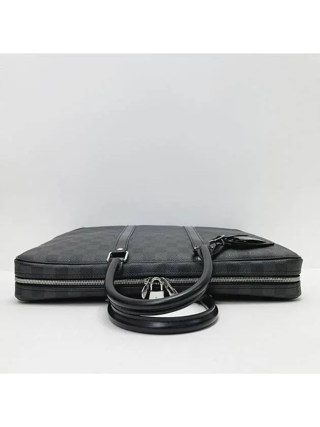 Black Damier Porte Documeng Voyage PM Men s Briefcase 4ALVB3234