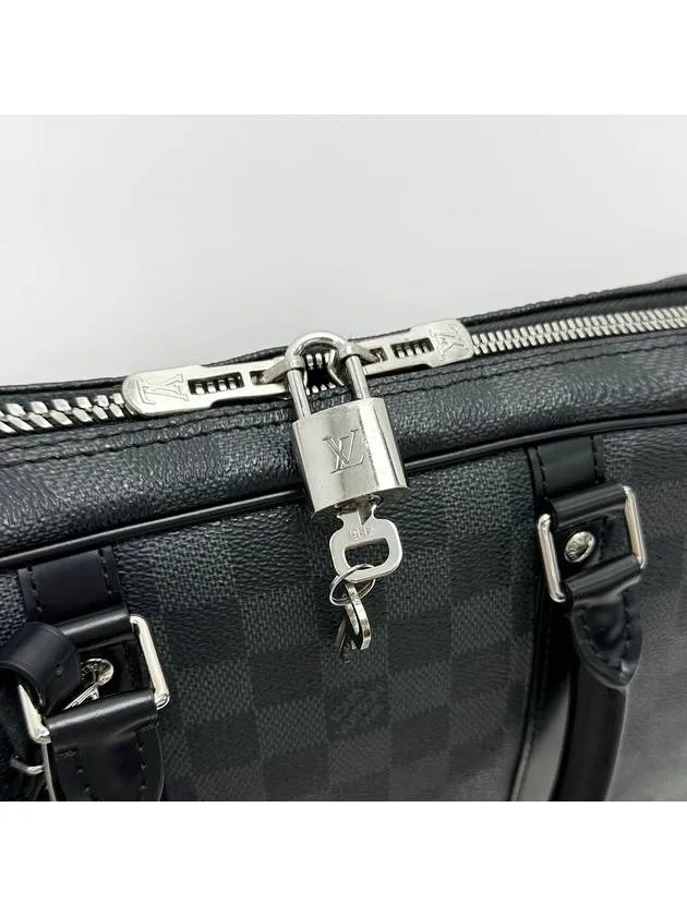 Black Damier Porte Documeng Voyage PM Men s Briefcase 4ALVB3234