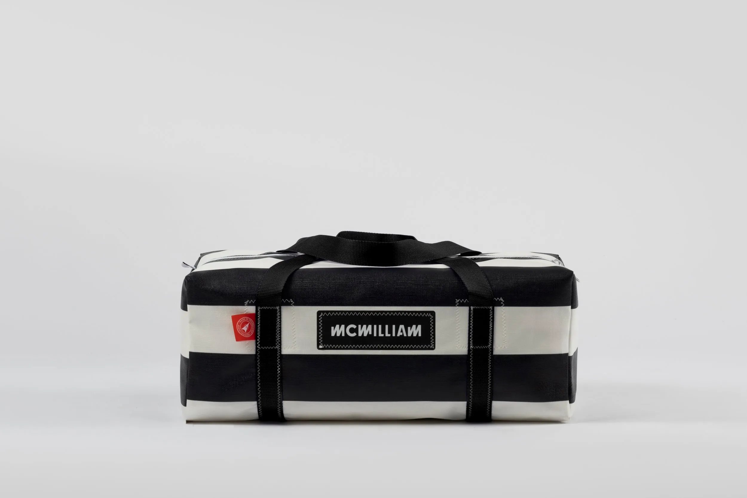 Black Medium Holdall (42L) - Classic Stripe