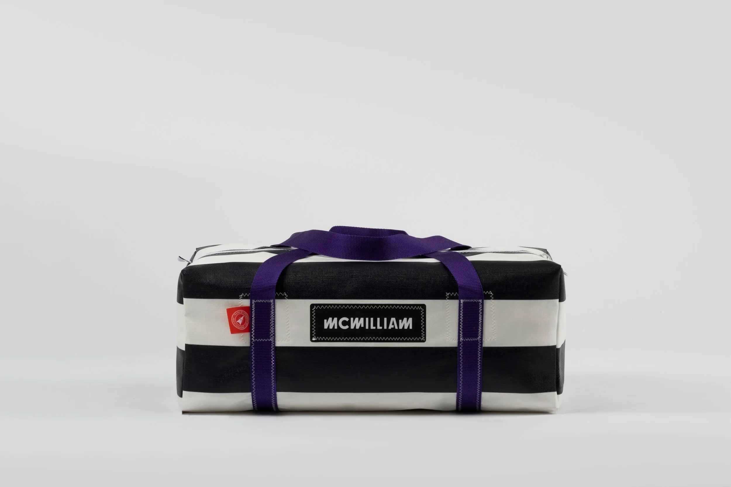 Black Medium Holdall (42L) - Classic Stripe