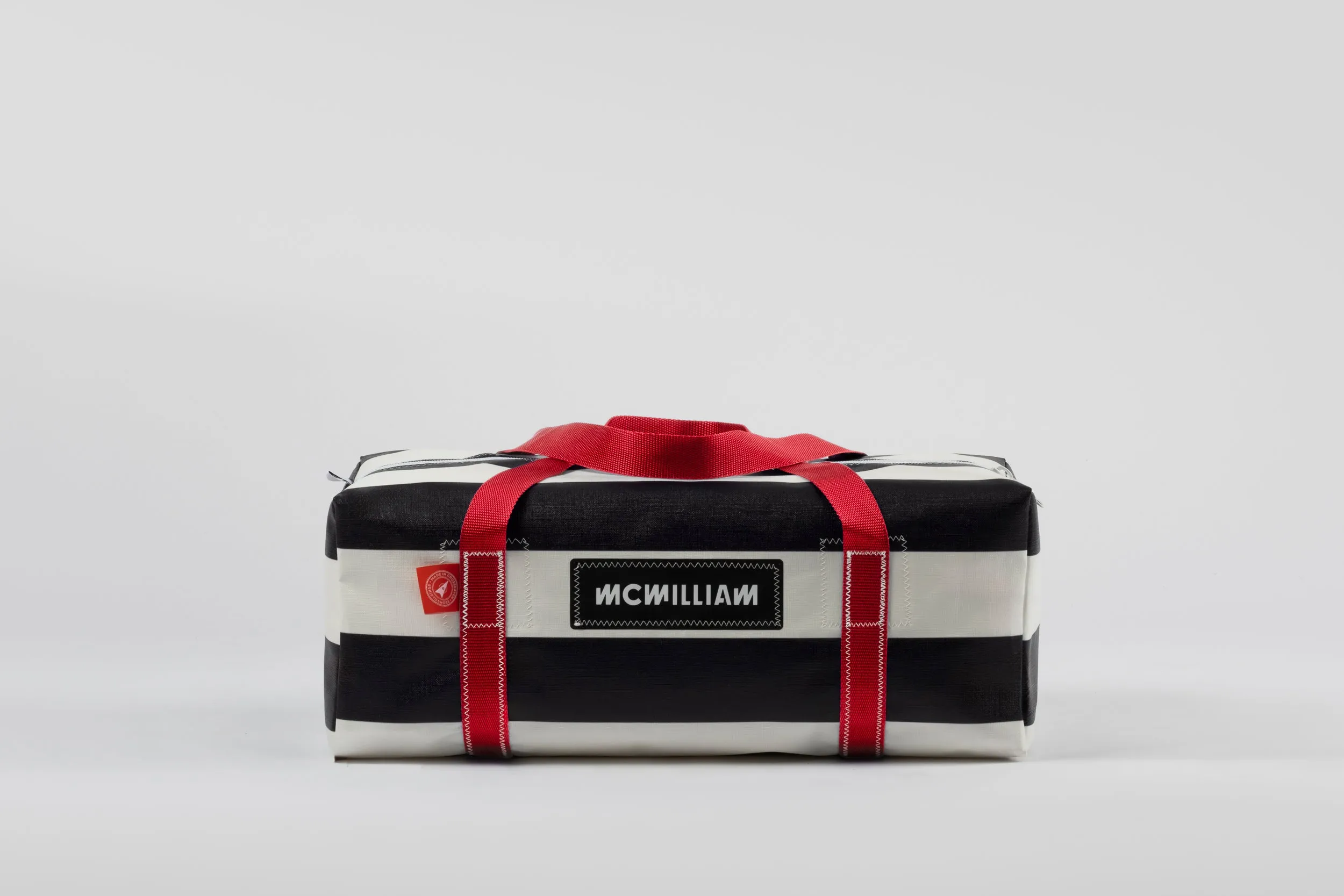 Black Medium Holdall (42L) - Classic Stripe