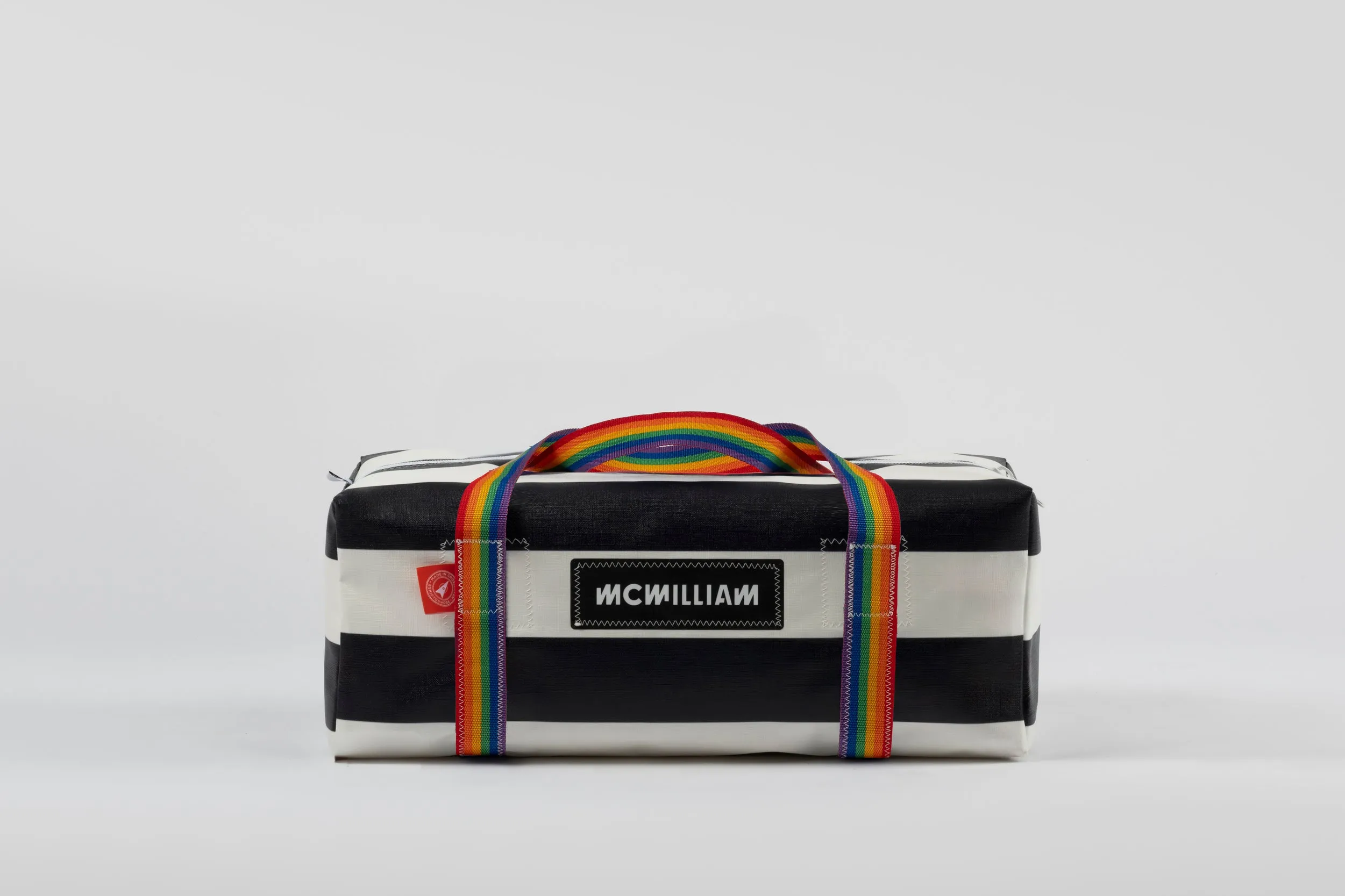 Black Medium Holdall (42L) - Classic Stripe