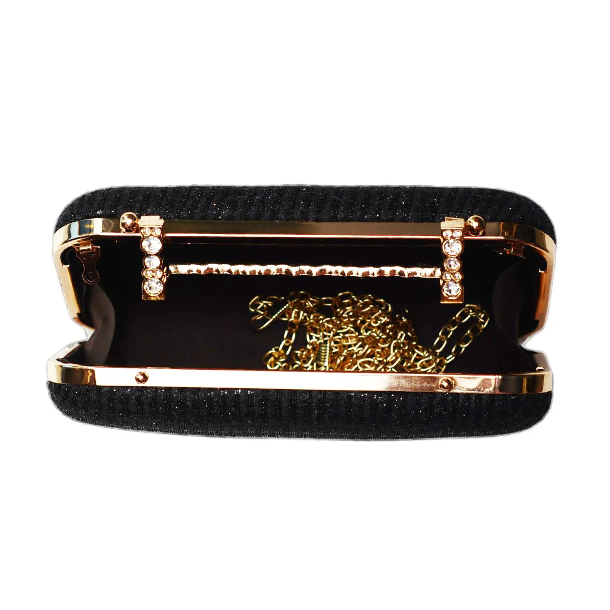 Black Shimmery Fabric Clutch