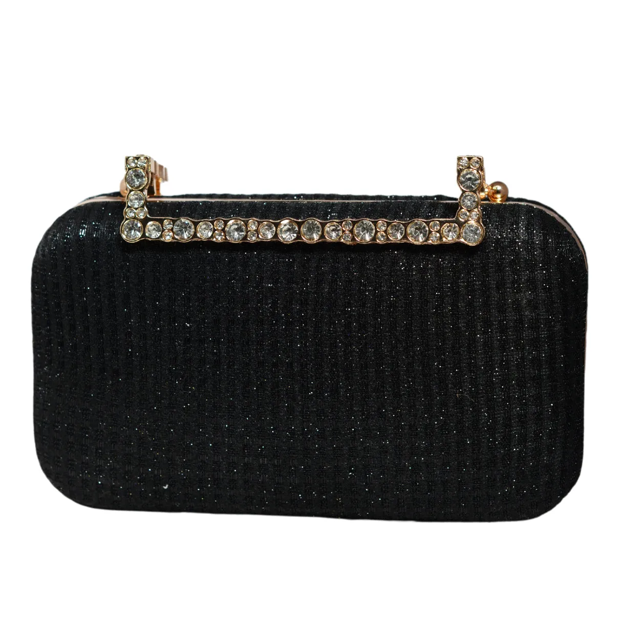 Black Shimmery Fabric Clutch