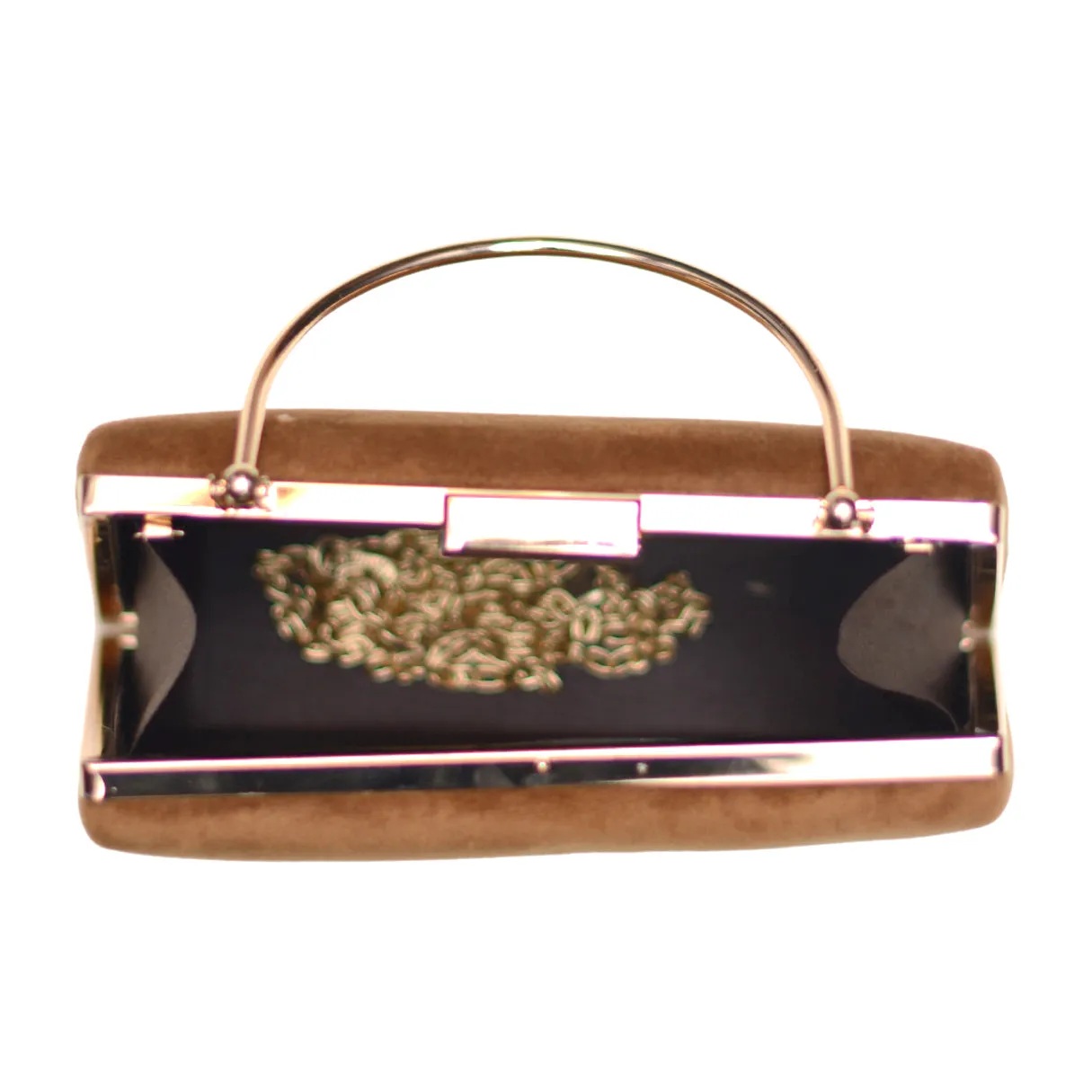 Brown Fabric Clutch