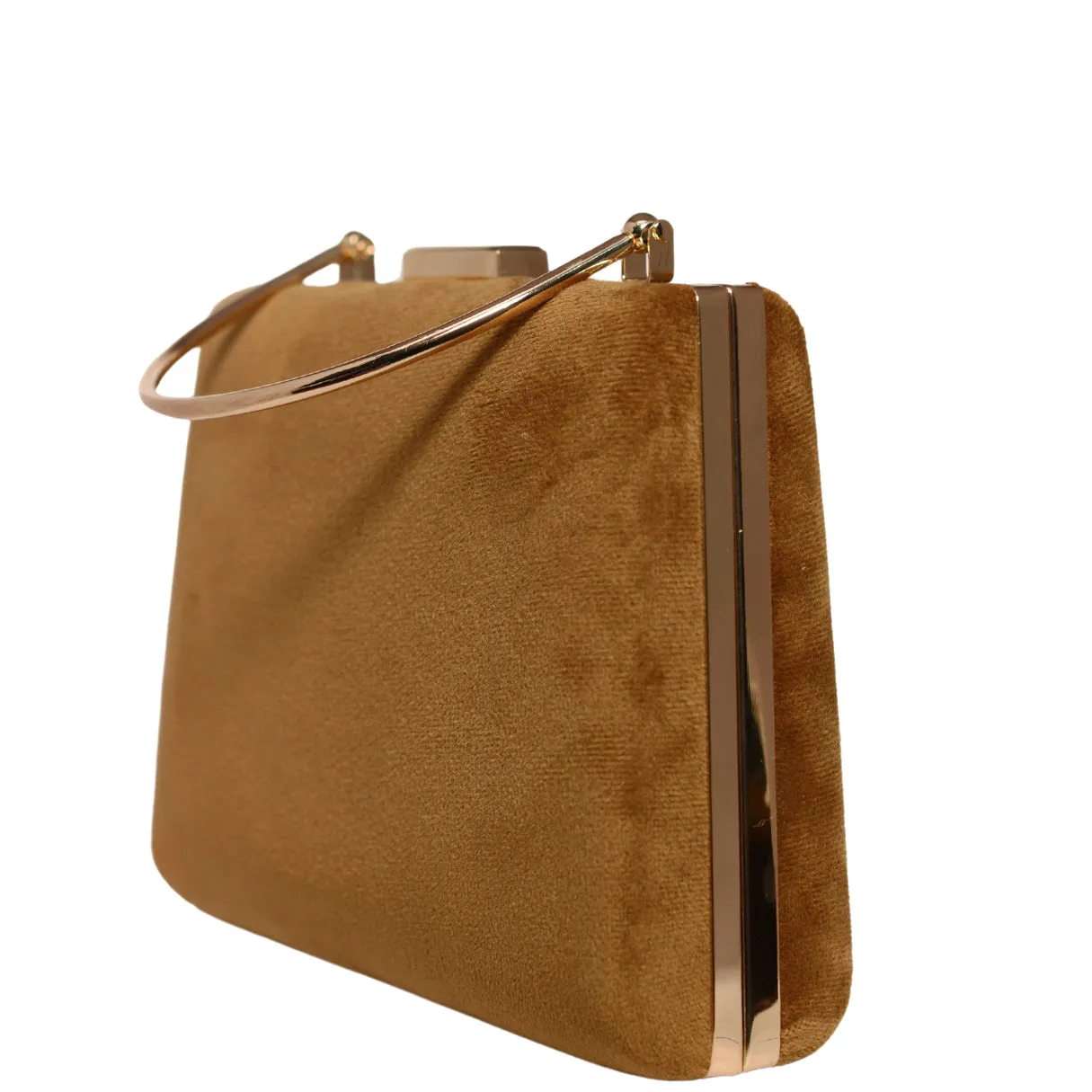 Brown Fabric Clutch