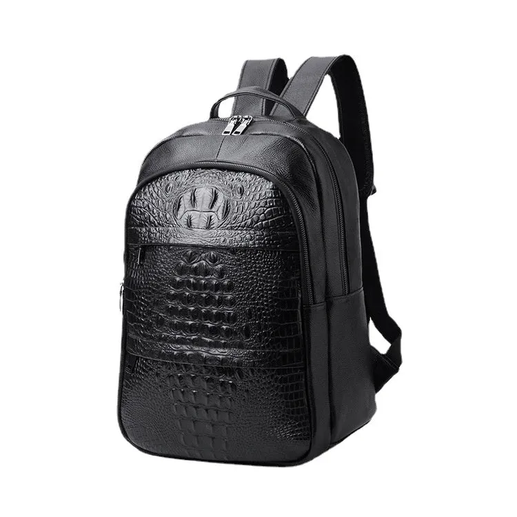 Casual Men's Backpack Korean Fashion Fish Pattern Computer Bag Travel Bag