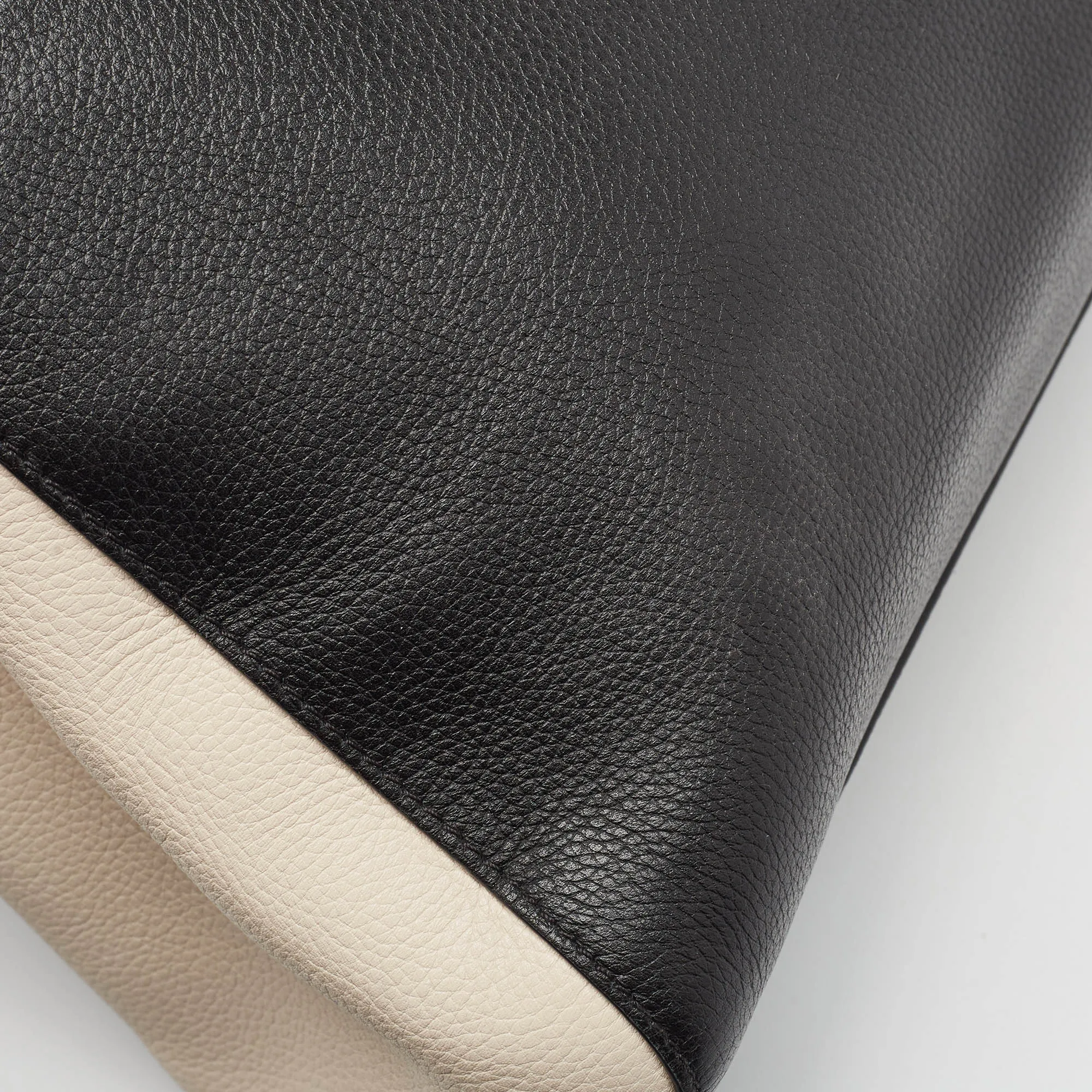 CHANEL Black/Cream Leather Small Neo Executive Shopper Tote