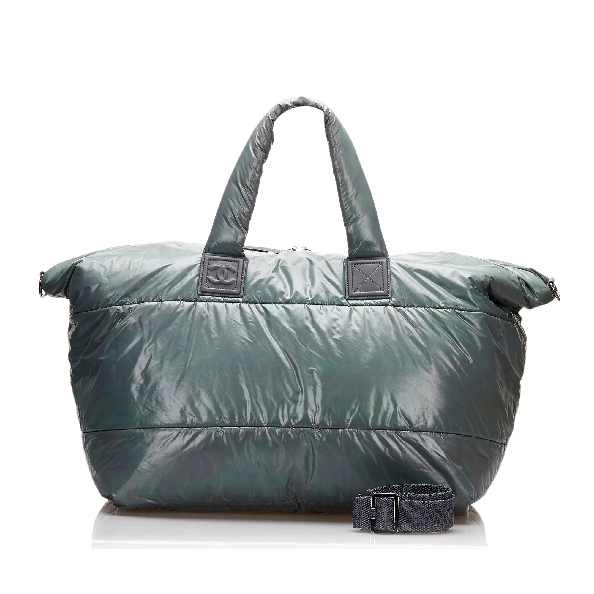 Chanel Coco Cocoon Travel Bag Green Lambskin