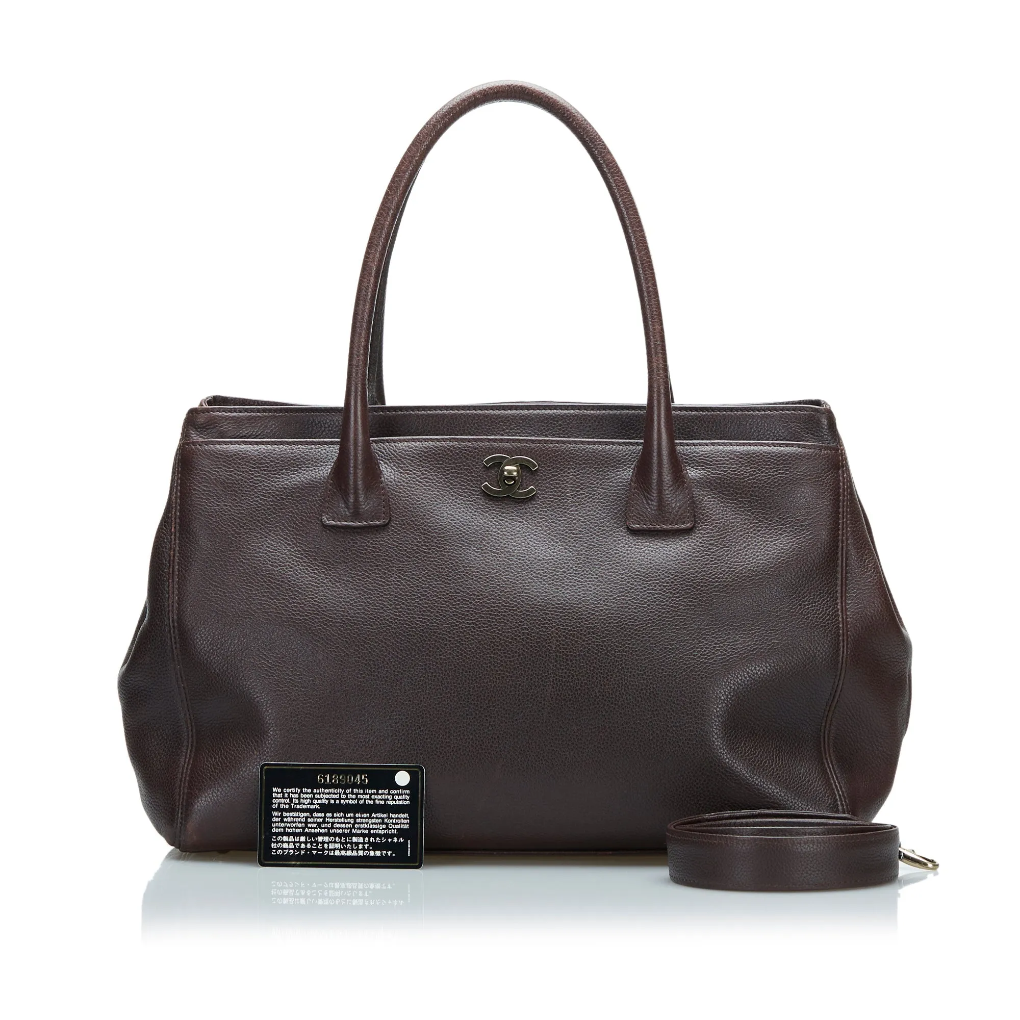 Chanel Executive Cerf Caviar Leather Tote Bag