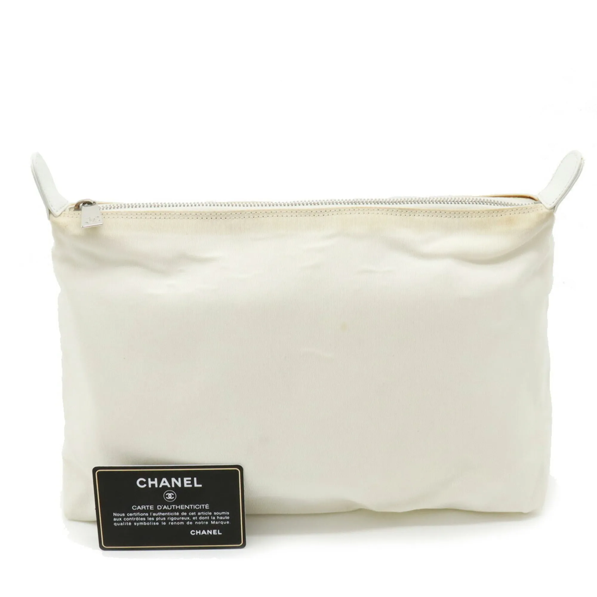 Chanel Executive Line Coco Mark Tote Bag HandBag White Shoulder A15206