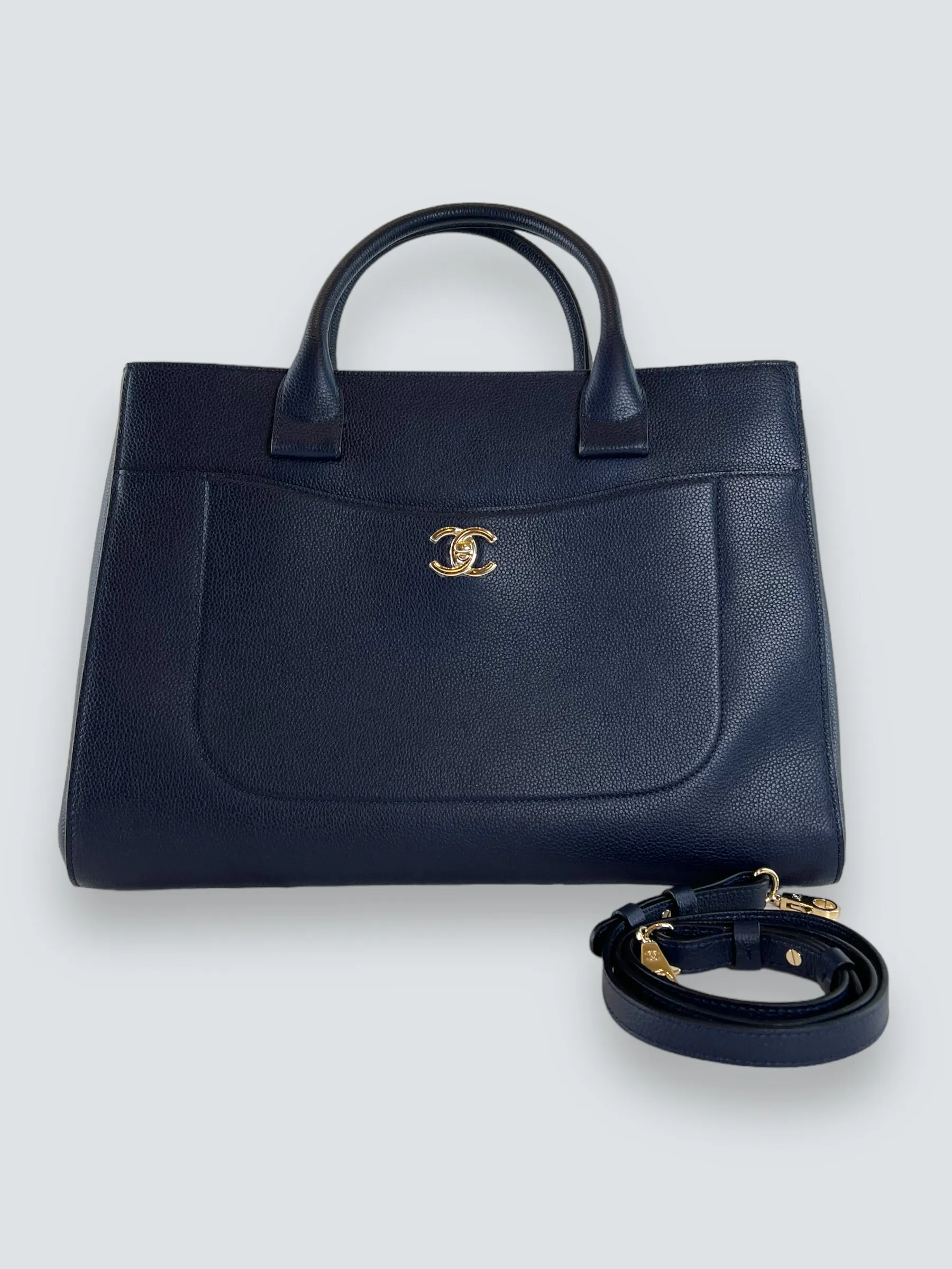 Chanel Navy Neo Executive Tote
