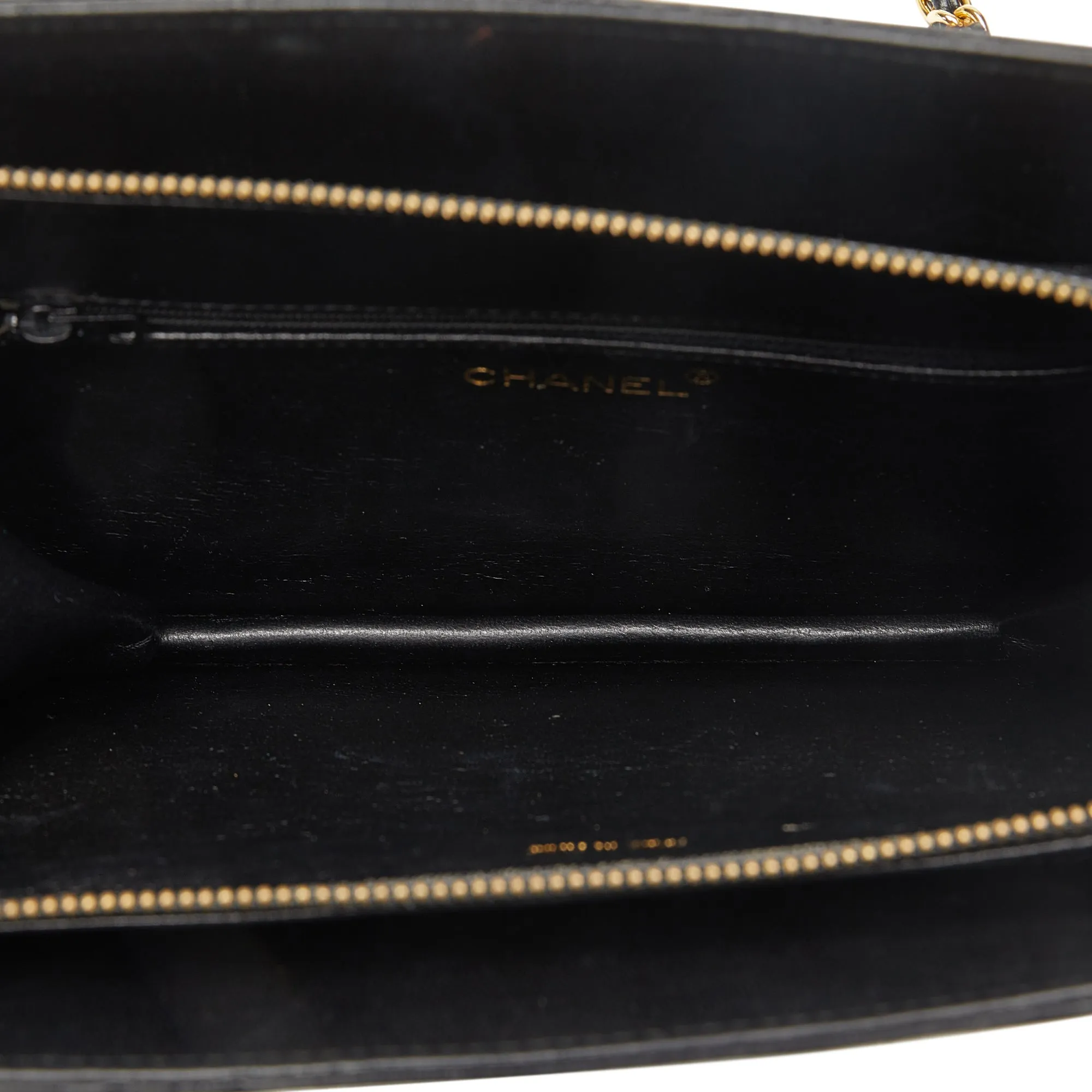 Chanel Shoulder Bag Black Lambskin Gold