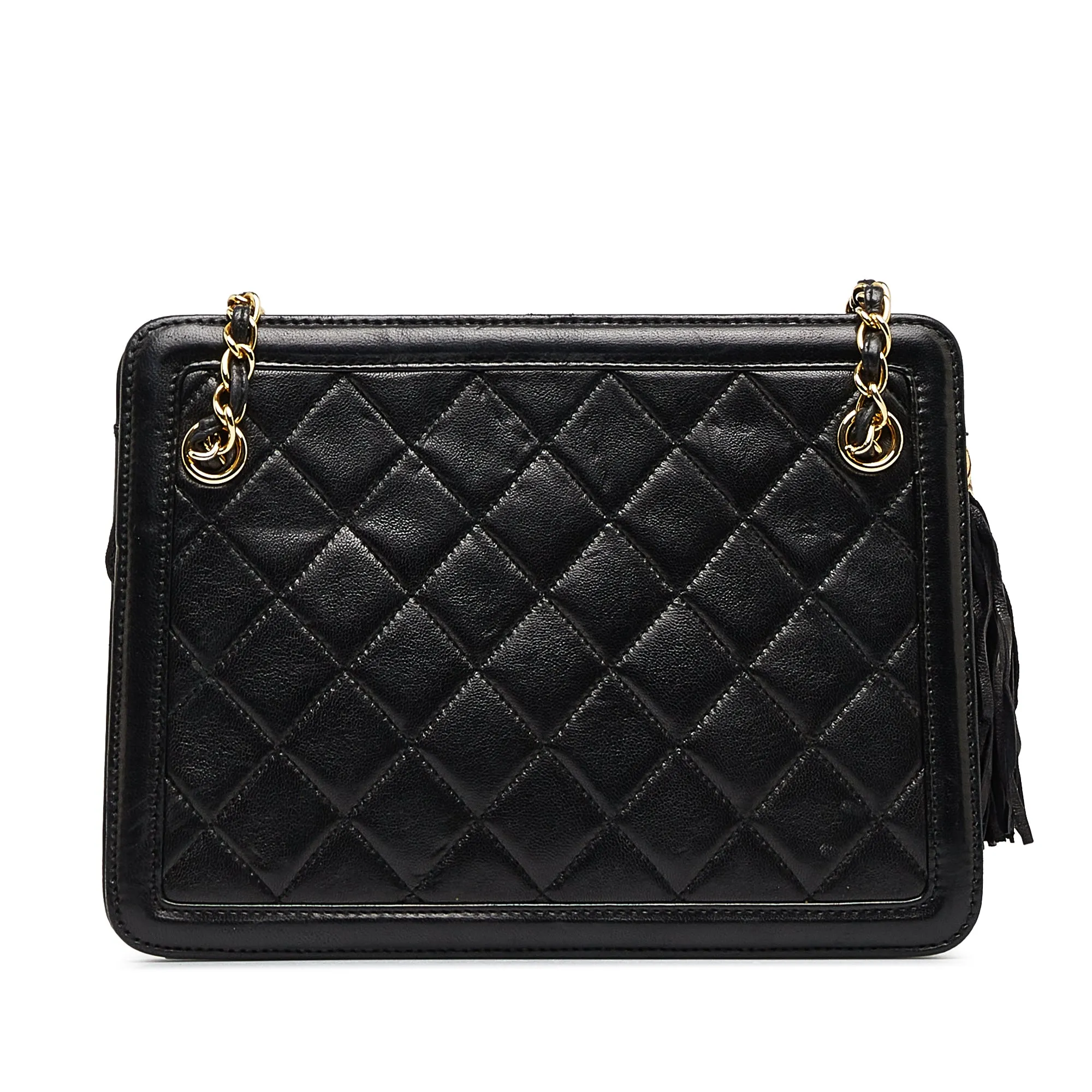 Chanel Shoulder Bag Black Lambskin Gold
