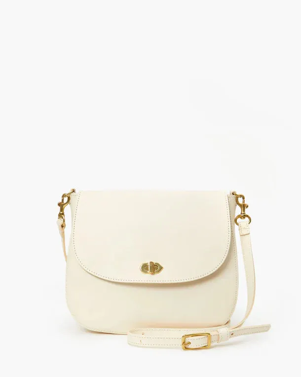 Clare V Turnlock Louis, Cream
