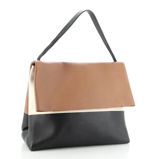 CÉLINE ALL SOFT CALFSKIN LEATHER SHOULDER BAG