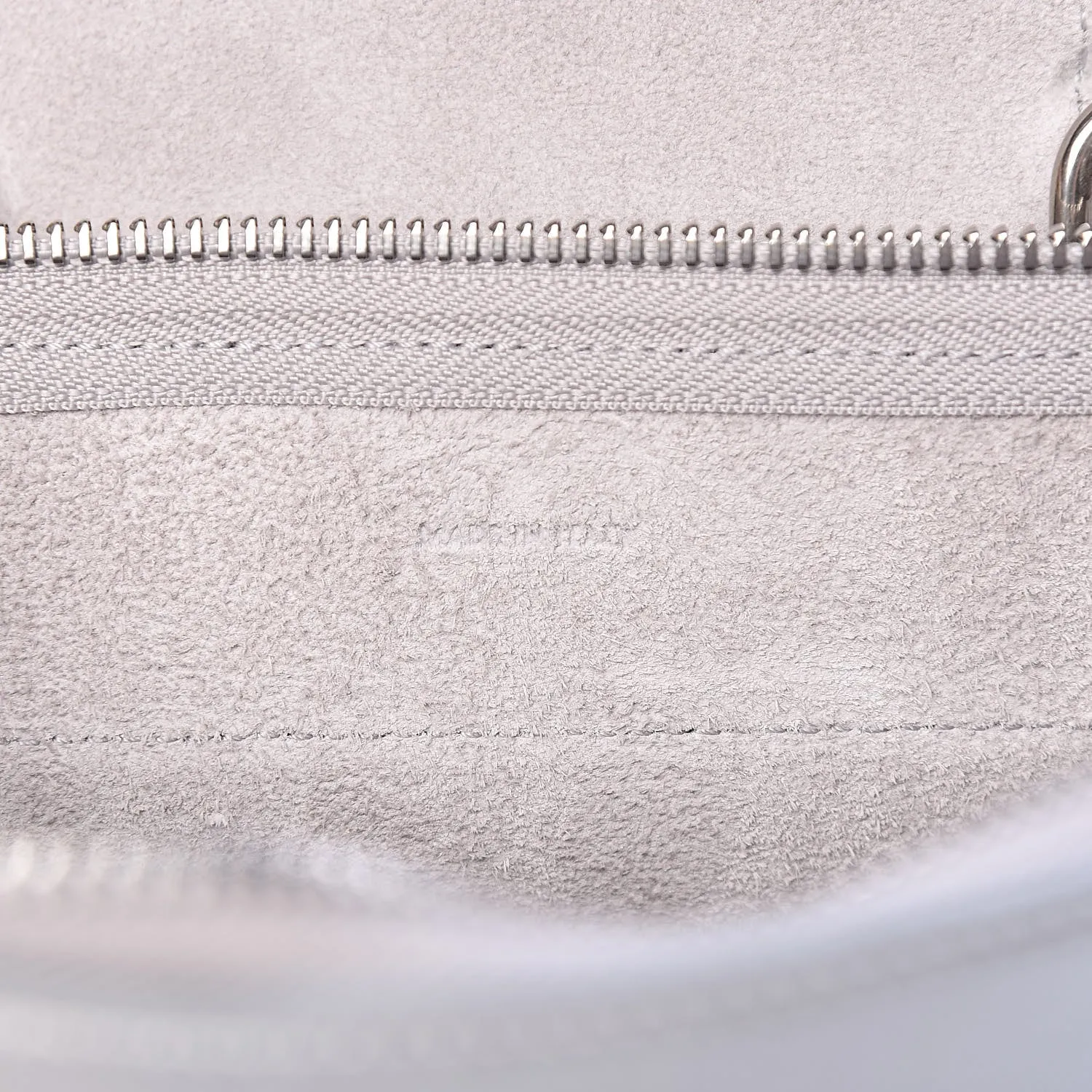 CÉLINE METALLIC SILVER LAMINATED CALFSKIN NANO BELT BAG
