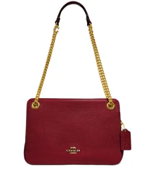 Coach Polished Pebble Leather Bryant Convertible Carryall Satchel