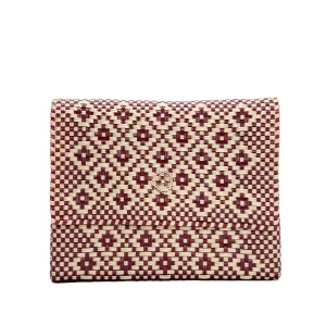 Crossbody Burgundy / Beige Aztec