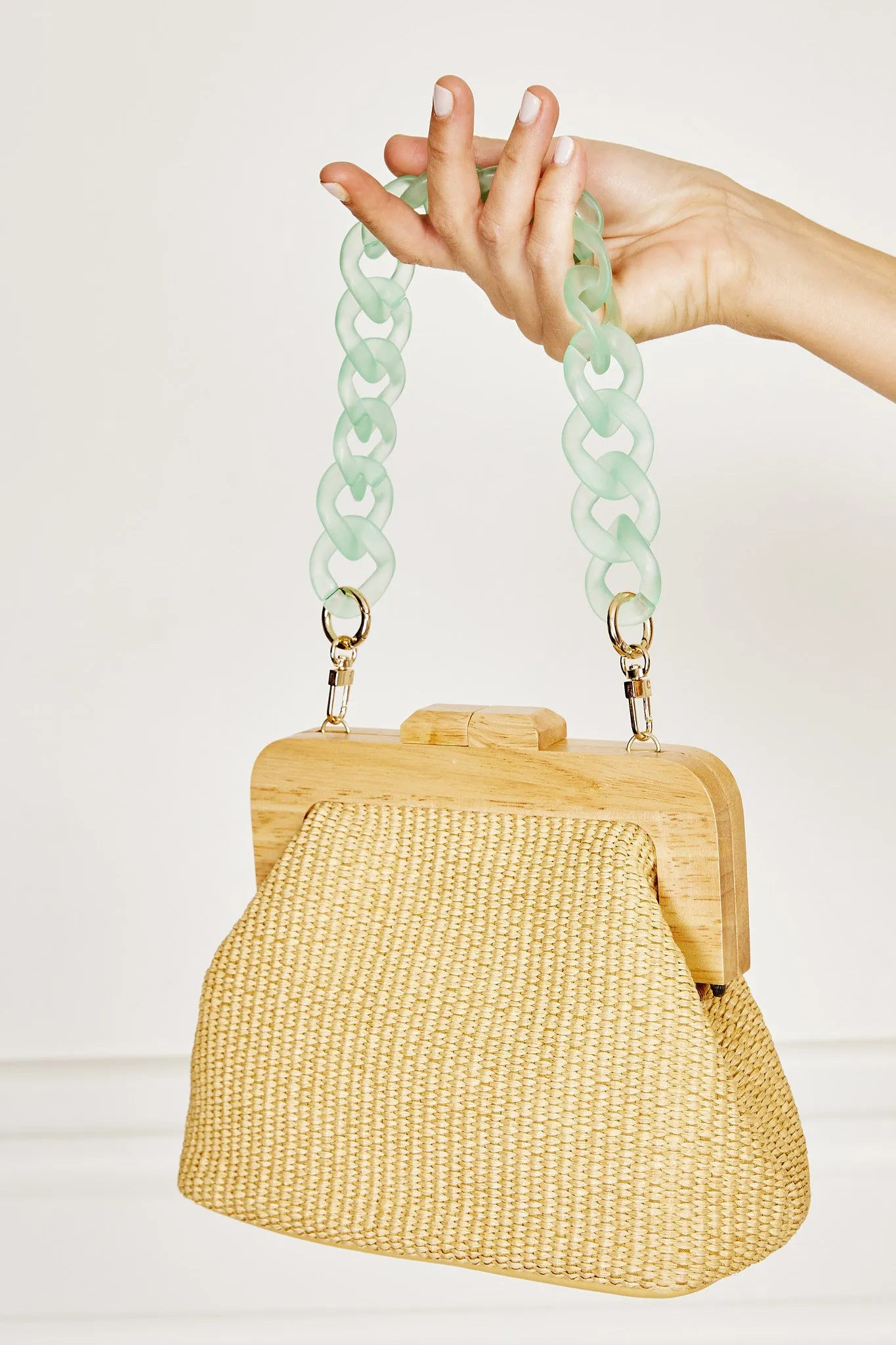 Curb Bag Chain - Aquamarine OR Sea Green