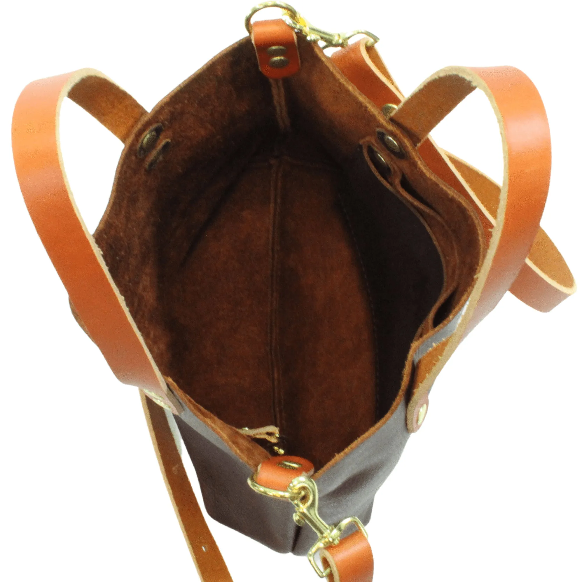 Dark Brown Leather Crossbody