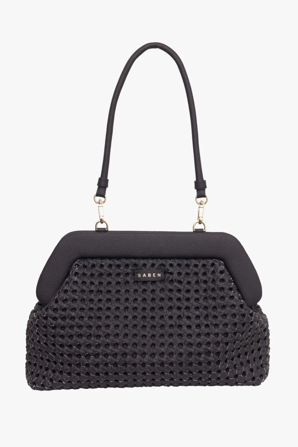 Ginny Black Braid Shoulder Bag