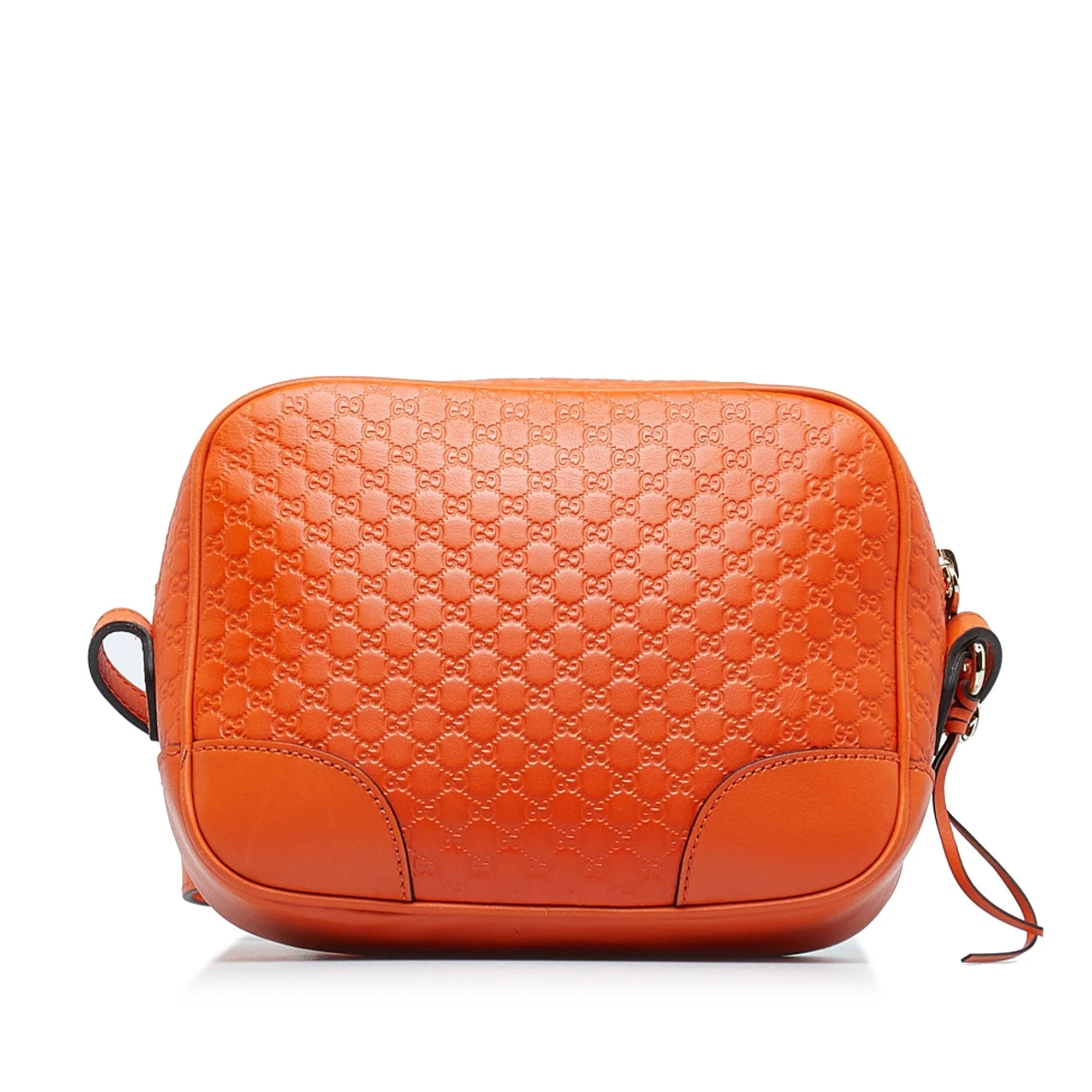 Gucci Bree Orange Microguccisima Embossed Leather