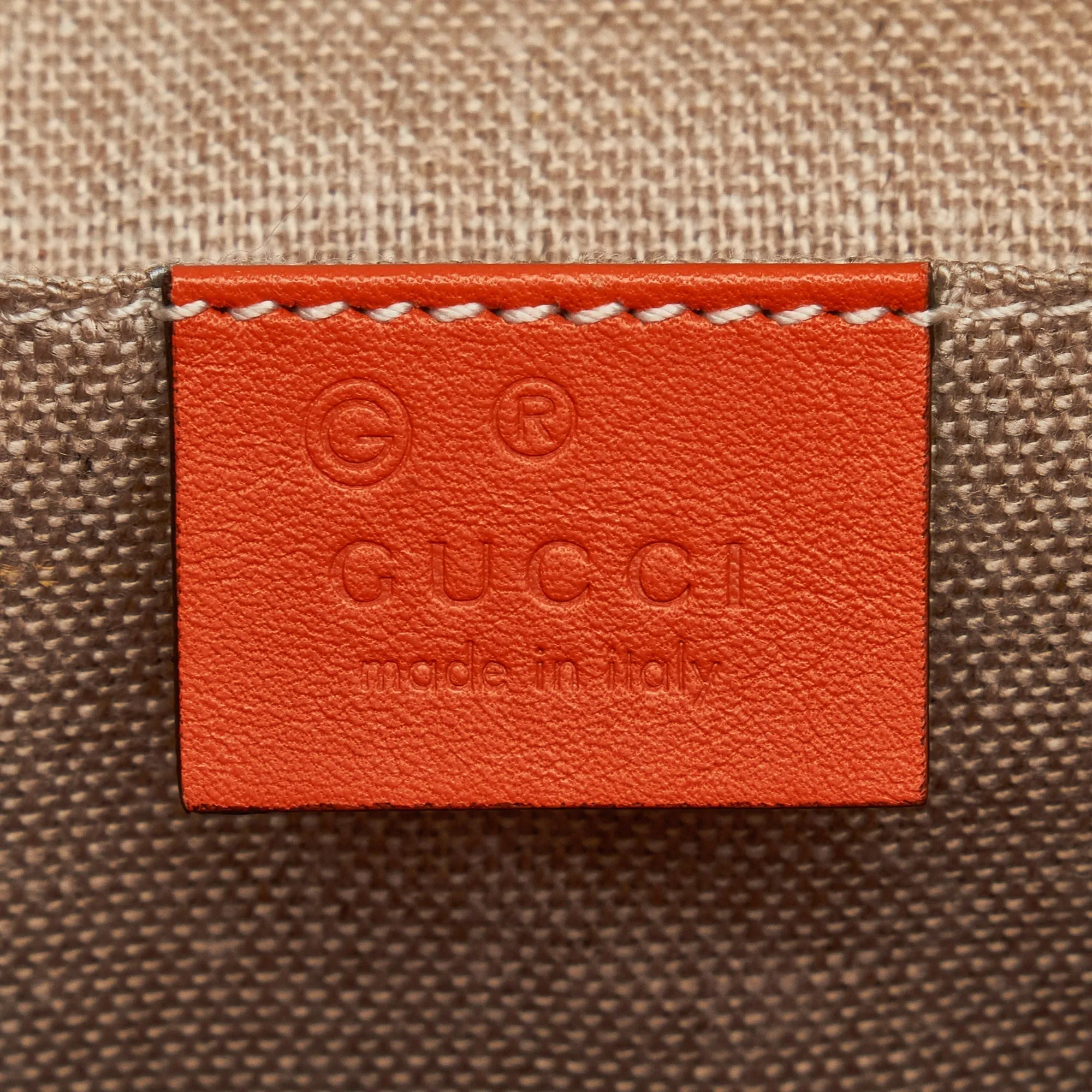 Gucci Bree Orange Microguccisima Embossed Leather