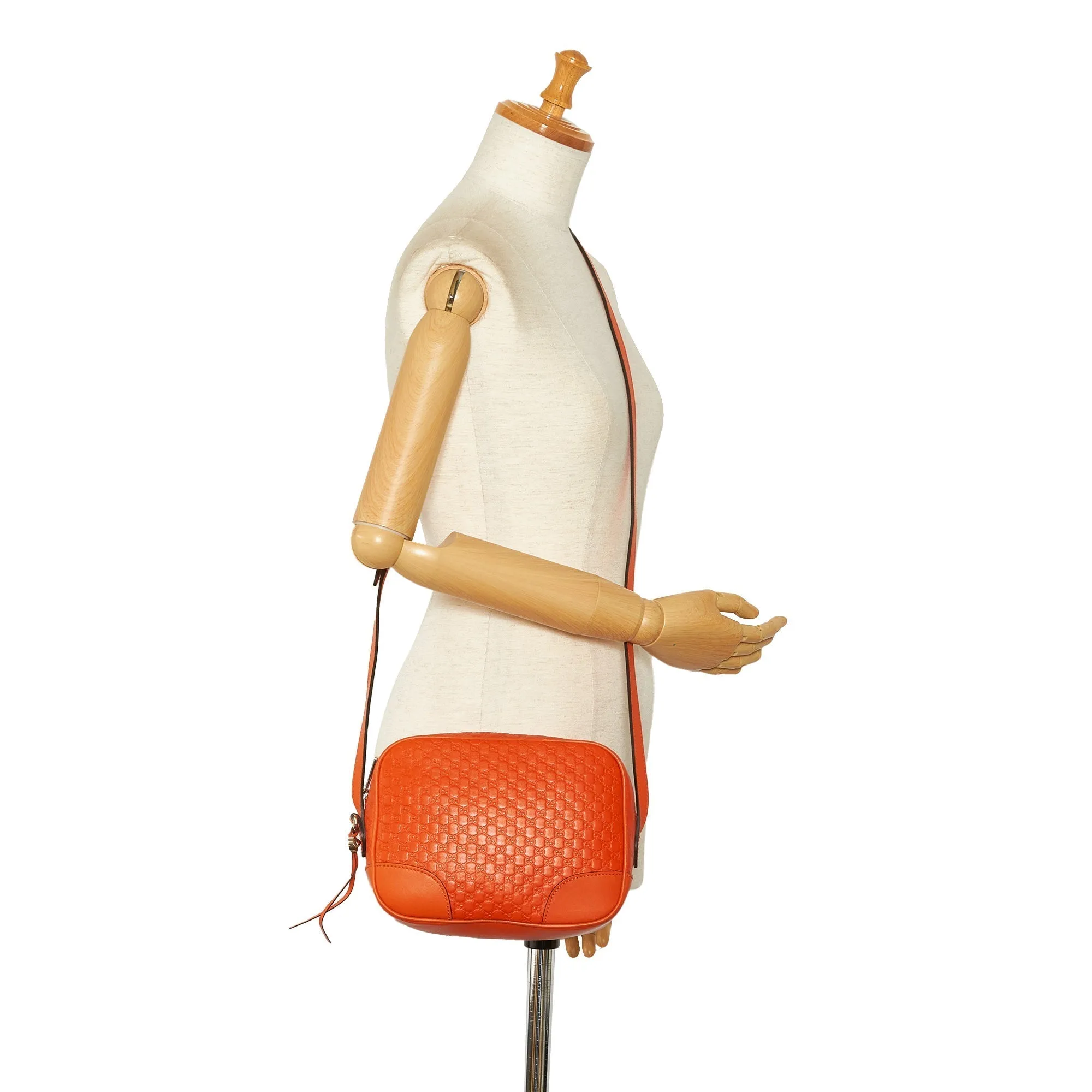 Gucci Bree Orange Microguccisima Embossed Leather