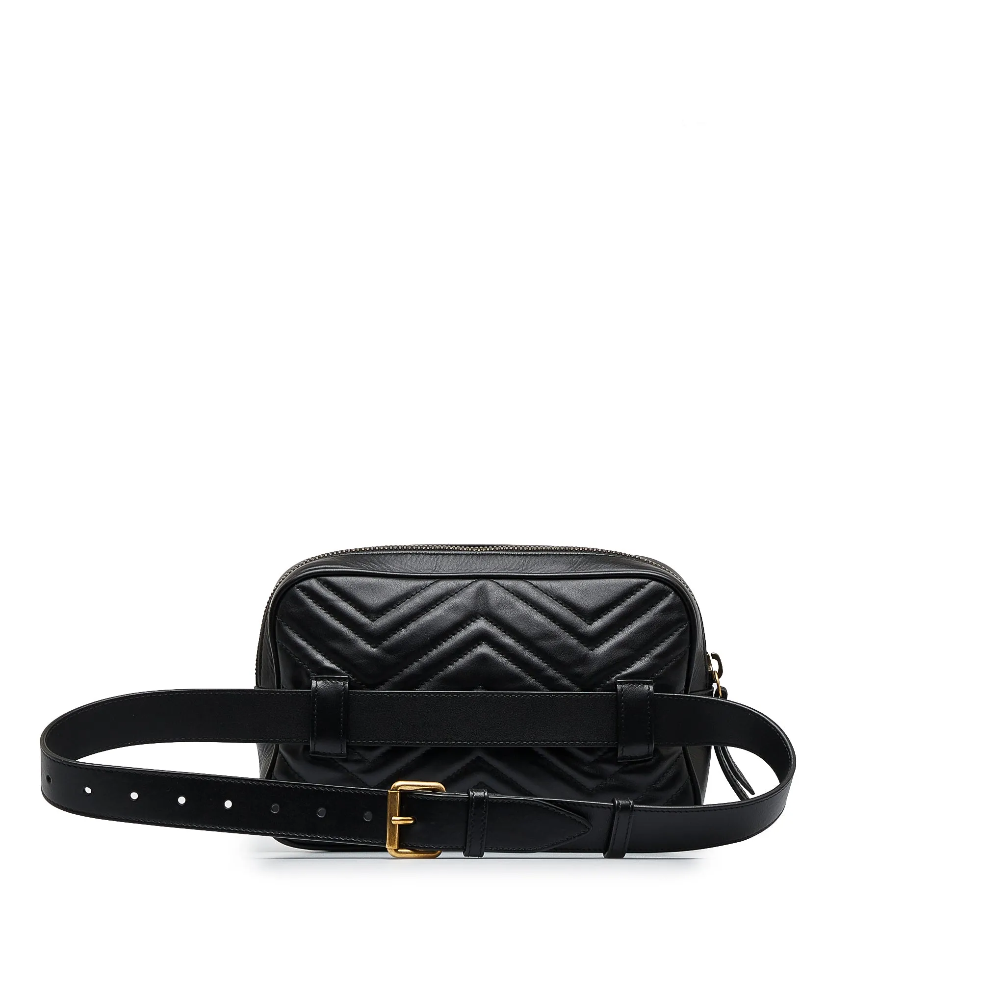 Gucci GG Marmont Square Belt Bag Black Matelassé