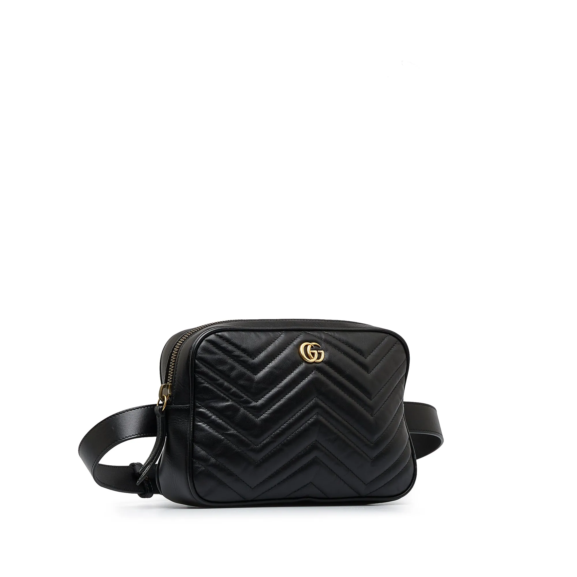 Gucci GG Marmont Square Belt Bag Black Matelassé