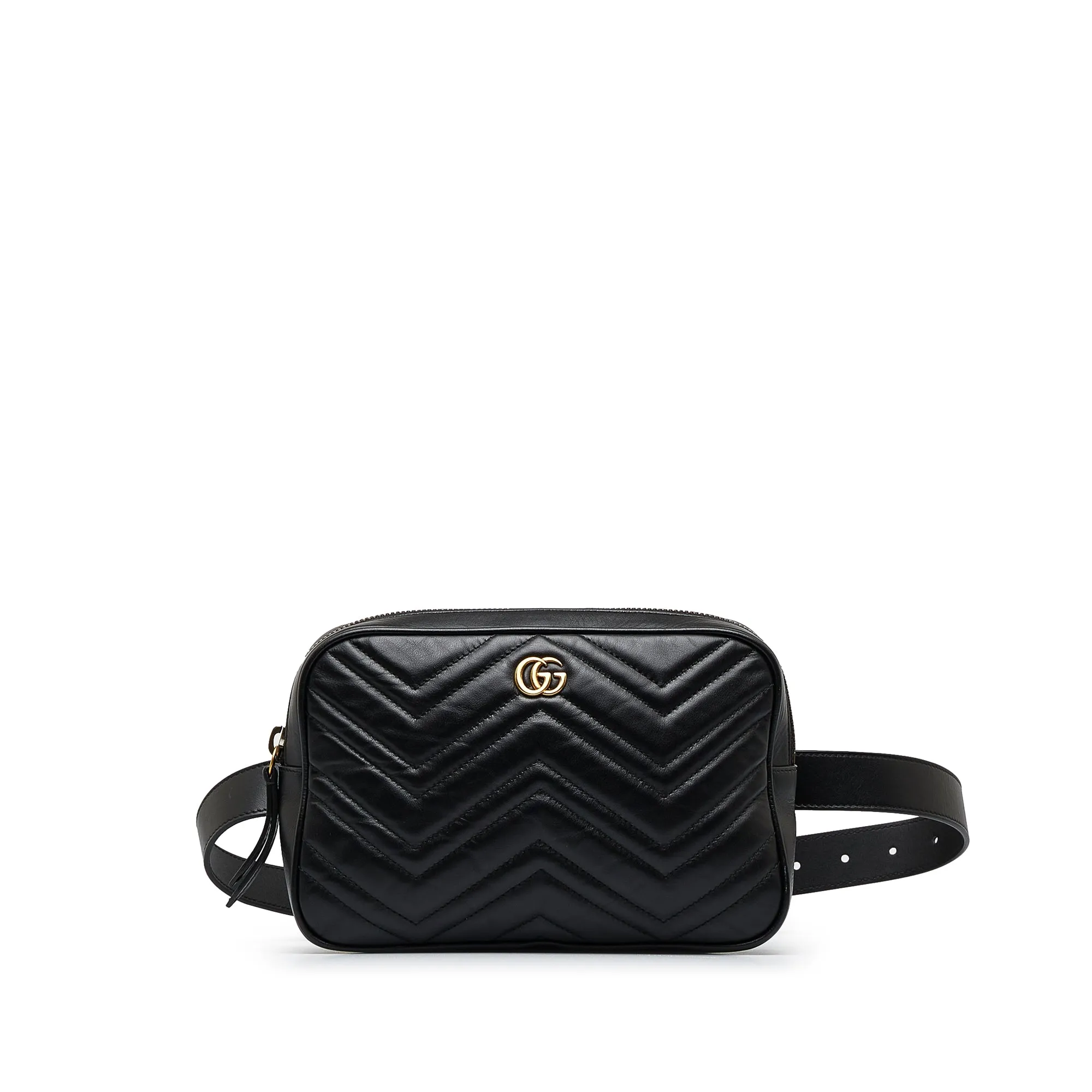 Gucci GG Marmont Square Belt Bag Black Matelassé