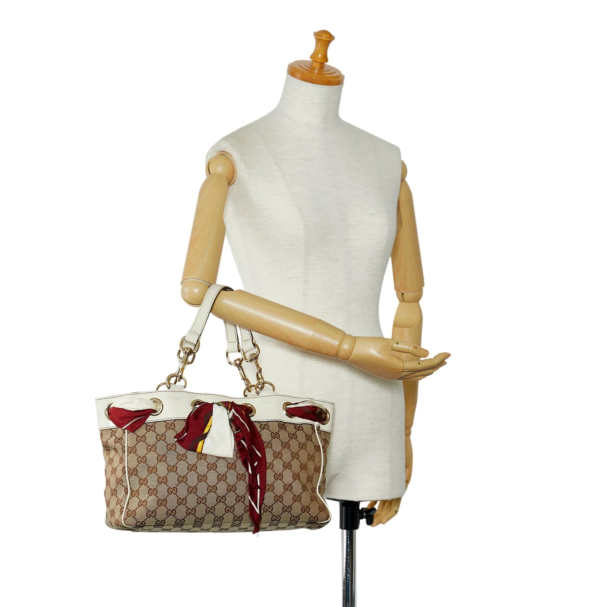 Gucci Positano Tote Bag Brown GG Canvas