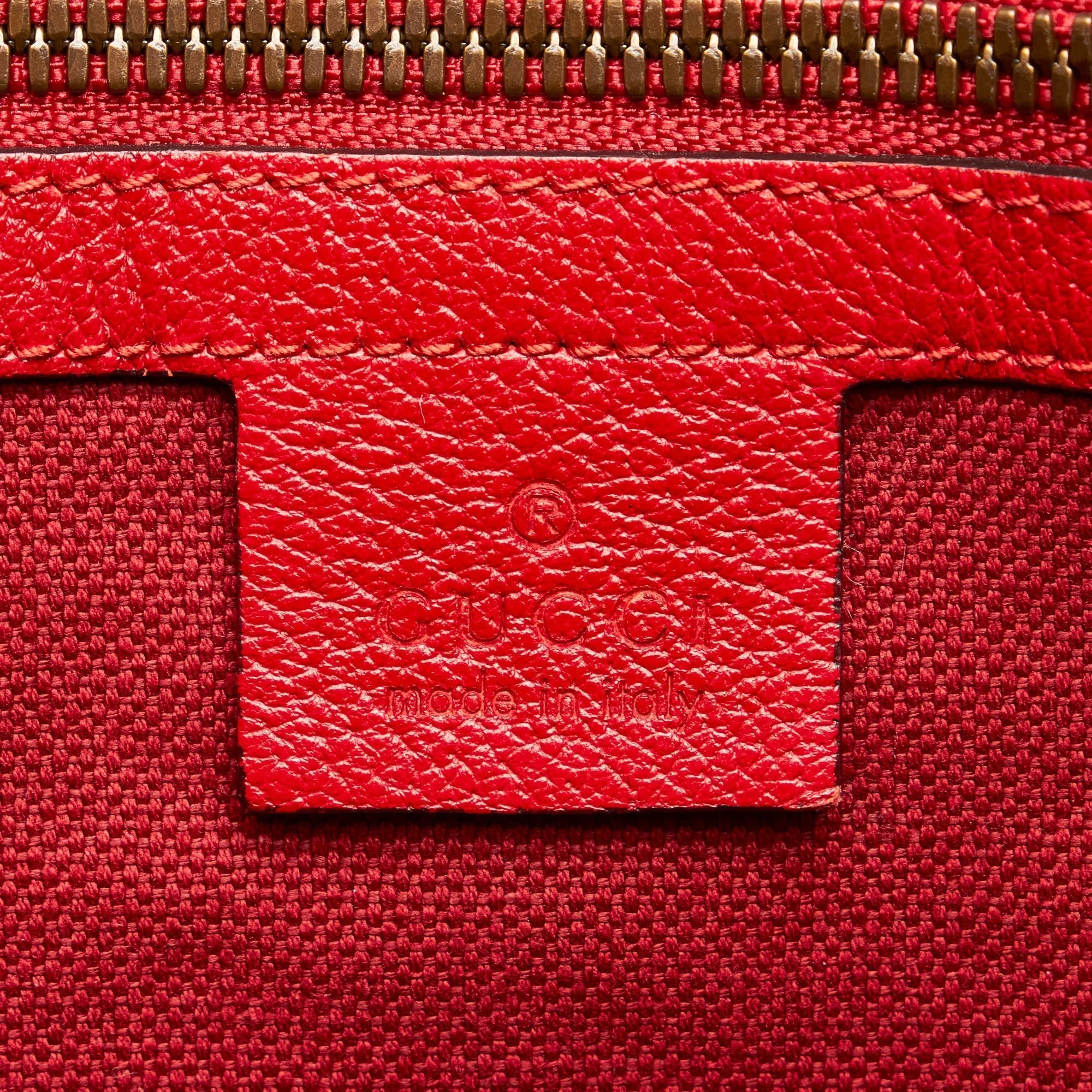 Gucci Sylvie Baiadera Tote Bag Striped Canvas